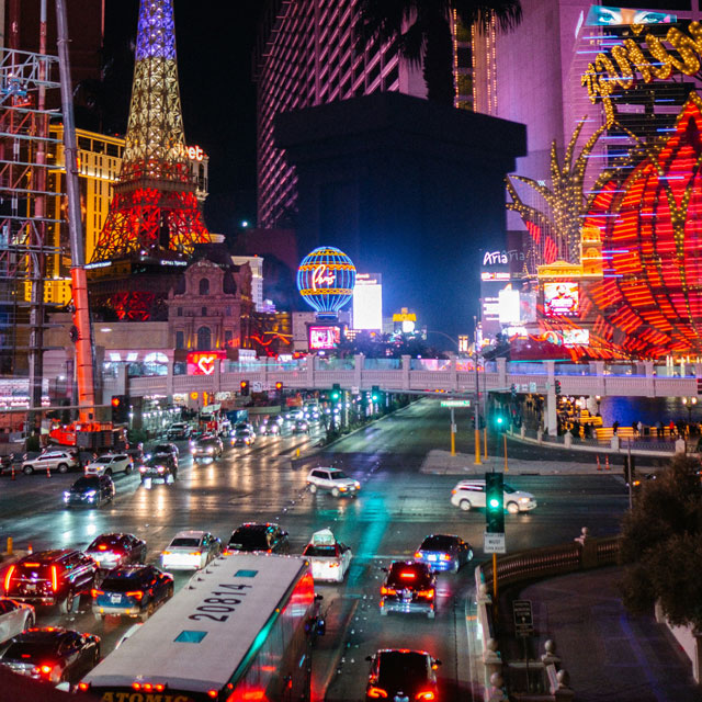 The las Vegas strip.